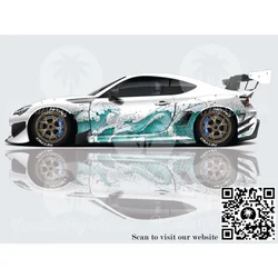 The Great Wave Car Wrap, Japanese Ocean Wave, Universal Car Wrap, Cast Vinyl Wrap