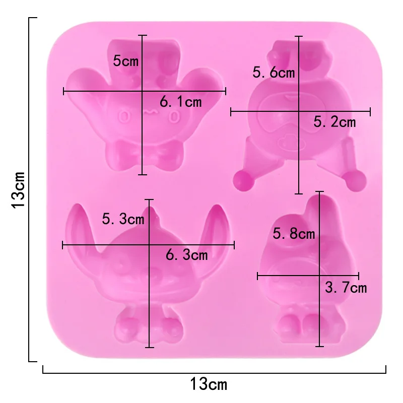 Melody Cartoon Combination Silicone Cake Chocolate Pudding Biscuit Mold DIY Handmade Soap Mold Mini Baking Black Rice Shape