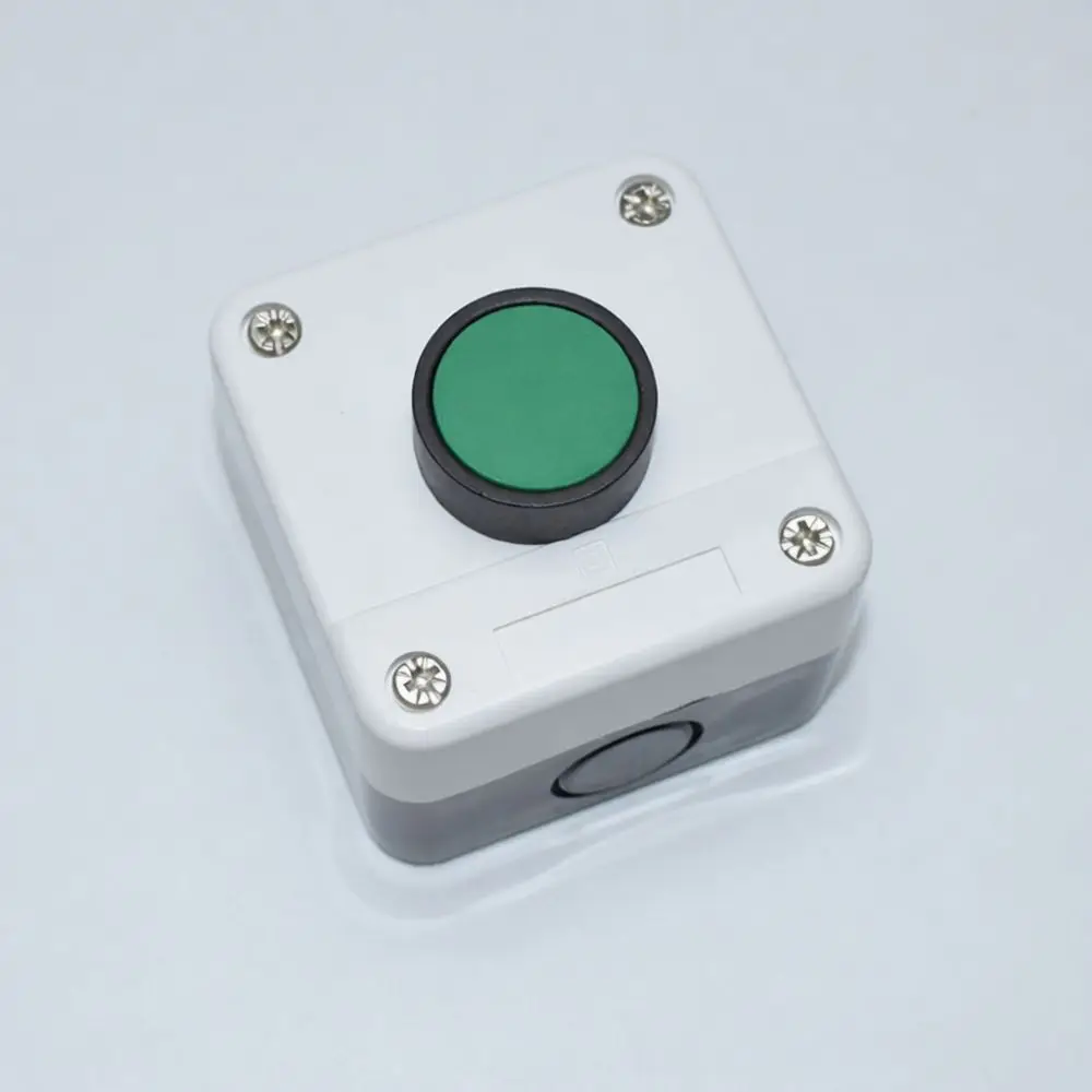 For XB2 Emergency Stop Button Box Silver Alloy Contact Waterproof Enclosure Switch Cabinet Control Panel Accessroy