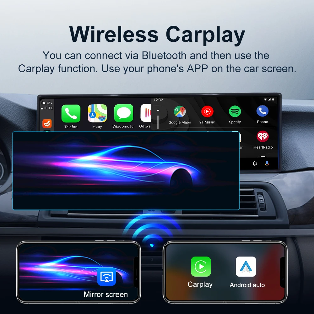 14.9'' Car Radio For BMW 5 Series F10 F11 F18 Wireless CarPlay Android Auto car Multimedia Player Navigation Screen Head Unit