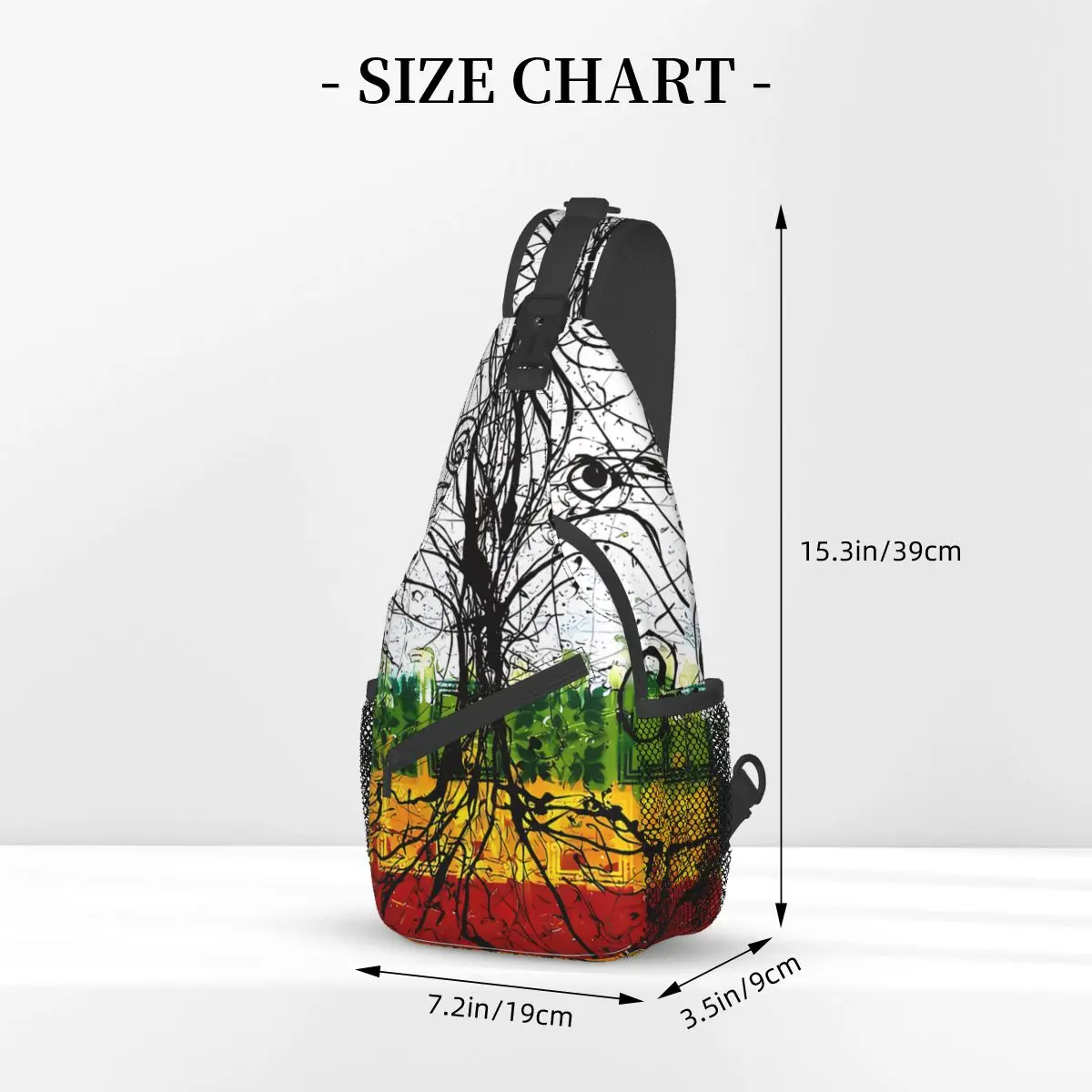 Rasta Tree Crossbody Chest Bags Rastafari Rasta Pockets Travel Pack Messenger Sports Teens Shoulder Bag Unisex