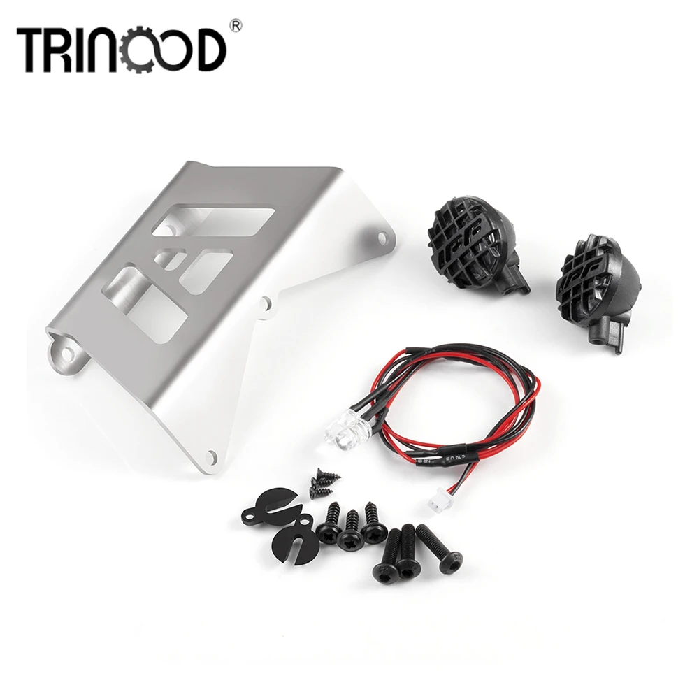 

Алюминиевый передний защитный бампер TRINOOD со светодиодной подсветкой для 1/12 Tamiya 57409, ланч-бокс, детали для обновления радиоуправляемого автомобиля, аксессуары