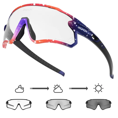 Imagen 2 del producto SCVCN gafas de sol fotocromáticas gafas de ciclismo bicicleta MTB UV400 gafas para hombre montar patinaje de velocidad mujer gafas de bicicleta 2024