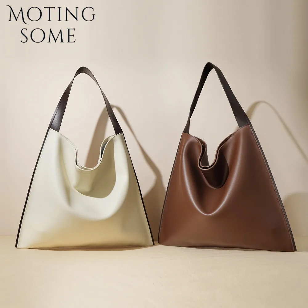 Motingsome Women Oversized Bag Exclusive Leather Tote Shoulder Bag Shopping Bucket Fashion Lady Large Capacity Ladies Handbag