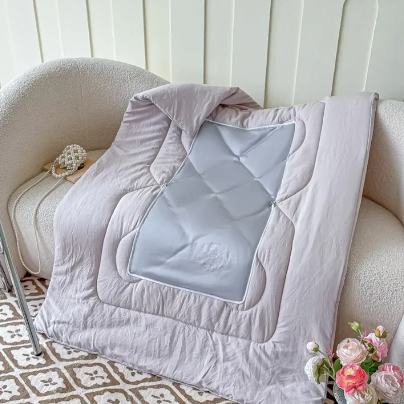 New Solid Color Throw Pillow Quilt Dual-Purpose Car Folding Pillow Nap Blanket Two-In-One Air Conditioner Quilt