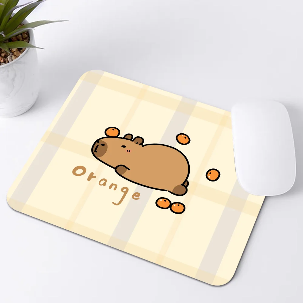 CUTE Capybara Mousepad Small Office Computer Desk Mat Table Keyboard Big Mouse Pad Laptop Cushion Non-slip Deskpad Home Decor