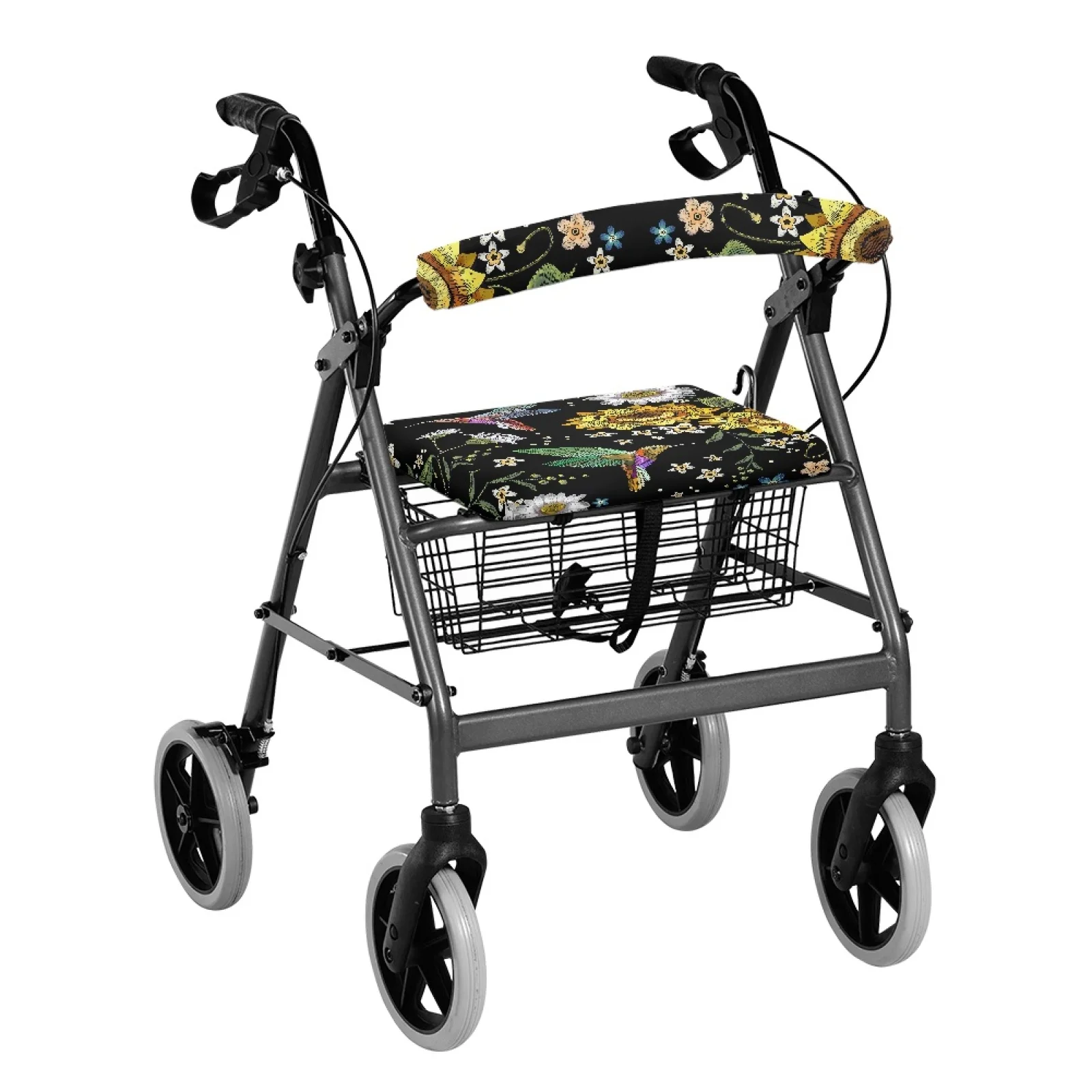 Coloranimal Waterproof Easy Install 2 Pieces Walker Seat Cover Replacement for The Elderly for Streets Hummingbird
