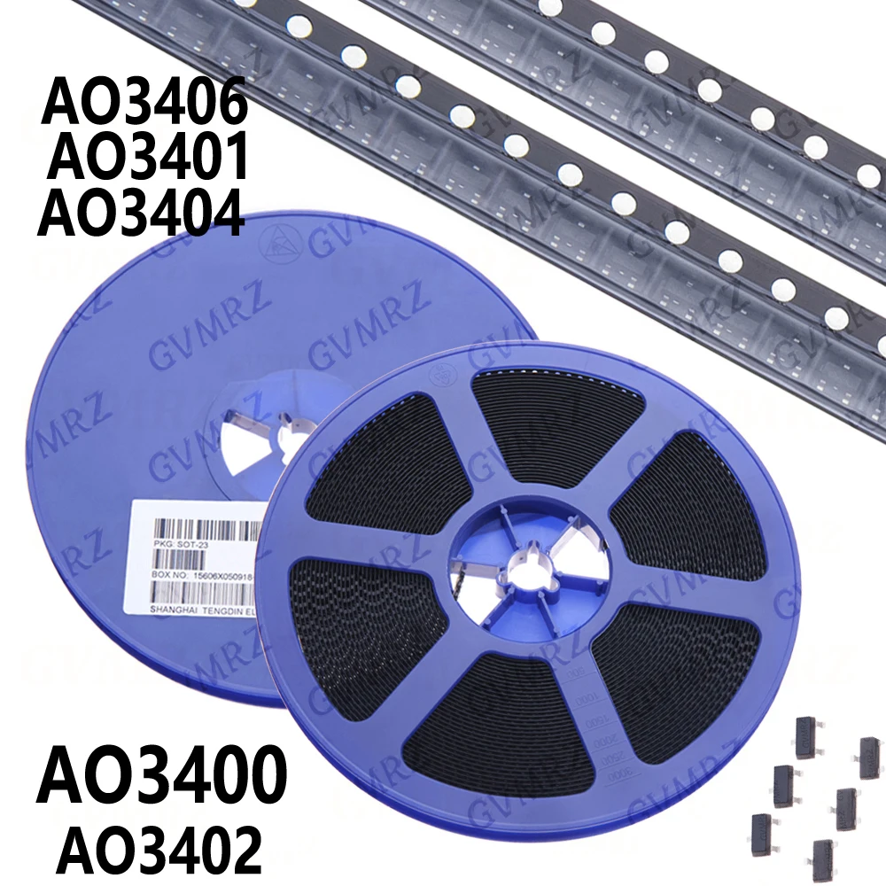 50/100/3000PCS  SOT23-3  AO3400 AO3401 AO3402 AO3404 AO3406 AO3407 AO3413 AO3415 AO3416 SOT23 SOT23-3  voltage regulator IC