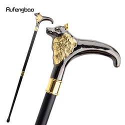 Gold Black Luxury Fox Animal Fashion Walking Stick Decorative Cospaly Vintage Party Fashionable Walking Cane Crosier 93cm