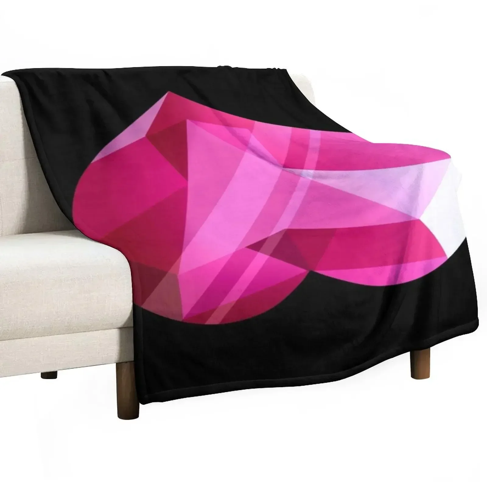 Steven Universe - Spinel Heart Gem 2nd Form - Black Background Throw Blanket blankets ands Softest Travel Blankets