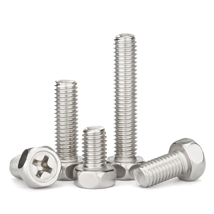 M1.6 M2 M2.5 M3 M4 M5 M6 M8 304 Stainless Steel l Cross Phillips Recessed External Hex Hexagon Head Screws Bolt Length 3mm~100mm