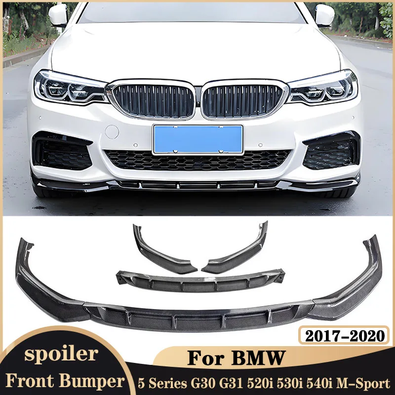 Front Lip Bumper Spoiler Diffuser for BMW 5 Series G30 G31 520i 530i 540i M-Sport 2017-2020 BodyKit Front Shovel Car Accessories