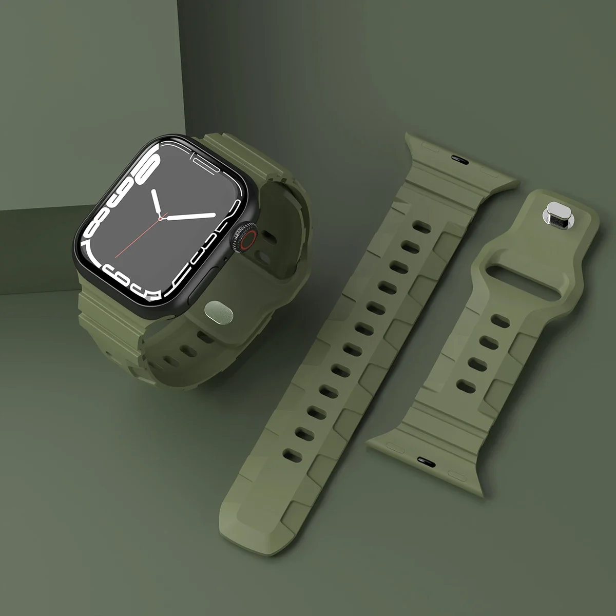 

Силиконовый ремешок для Apple Watch Band 44 мм 45 мм 38 мм 41 мм 42 мм Браслет-браслет для iWatch Series SE 8 7 6 5 4 3 Ultra Band 49 мм