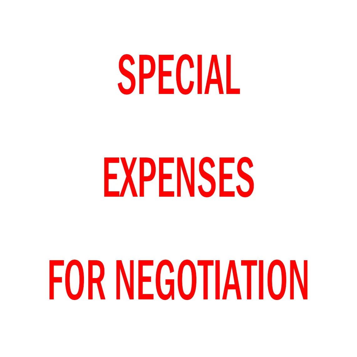 

Special expenses for negotiation