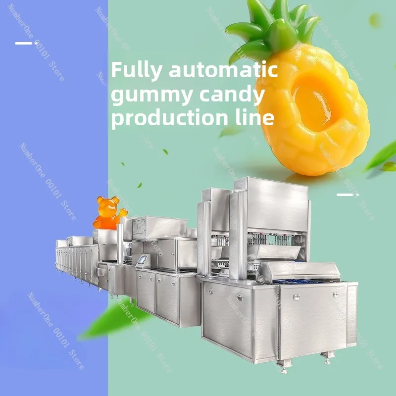 Functional gummy candy automatic production line, vitamin candy pouring molding equipment, burst-filling gummy candy molding mac