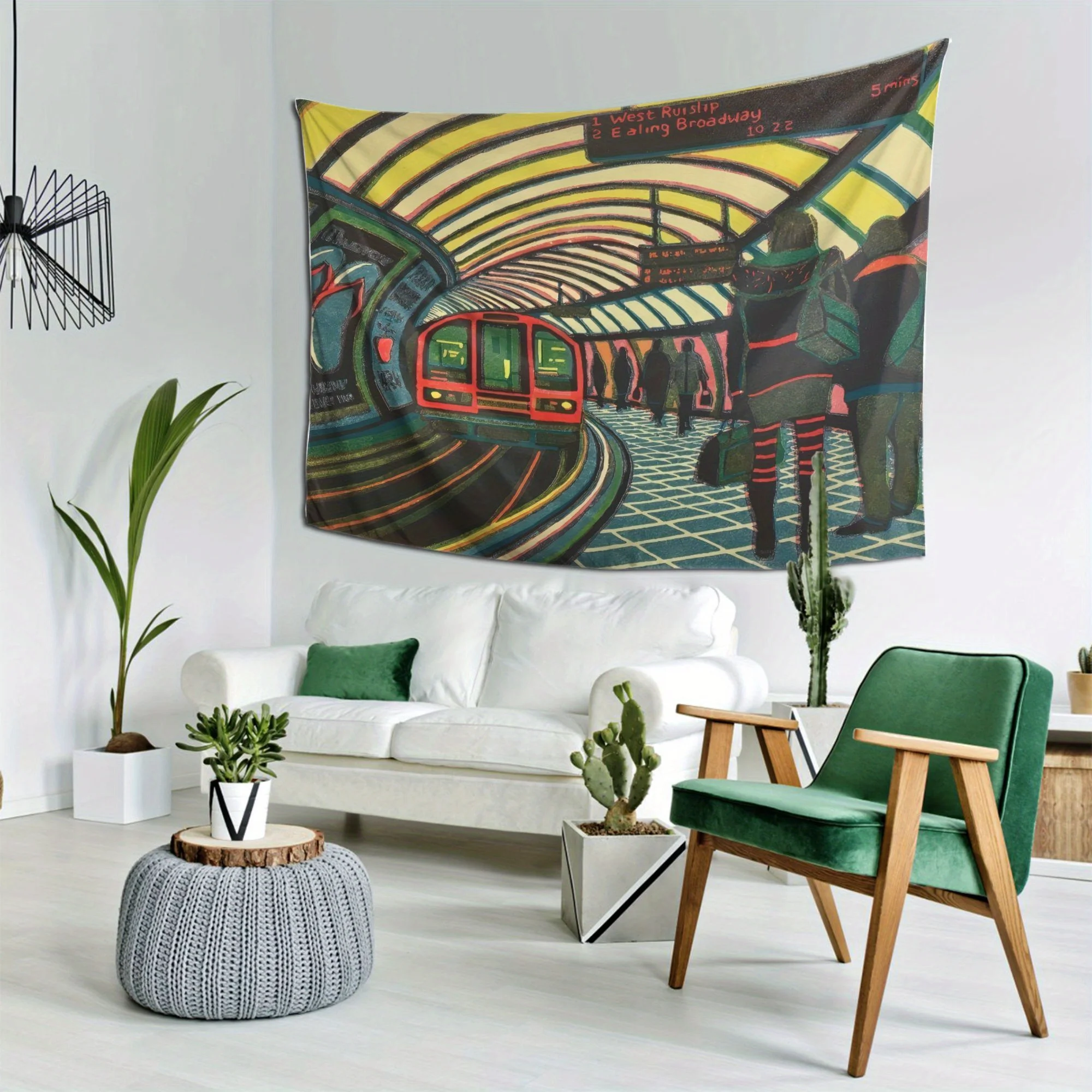 

Лондонский подземный гобелен - обязательный для современного домашнего декора гостиной и спален, с уникальным дизайном.