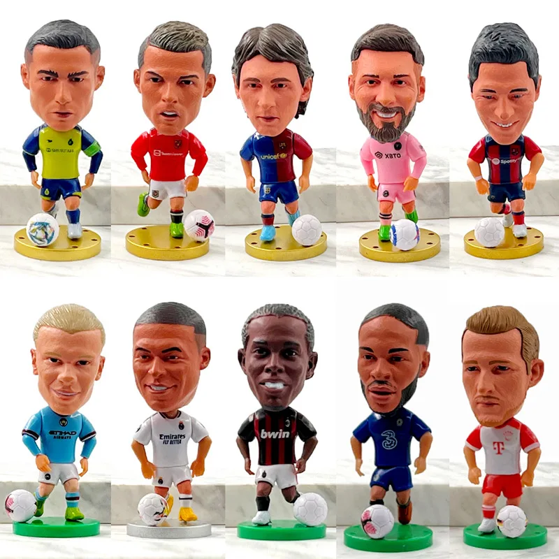 

Messi C Ronaldo star figure ornament, De Bruyne van Dijk Sterling Moras Neymar doll