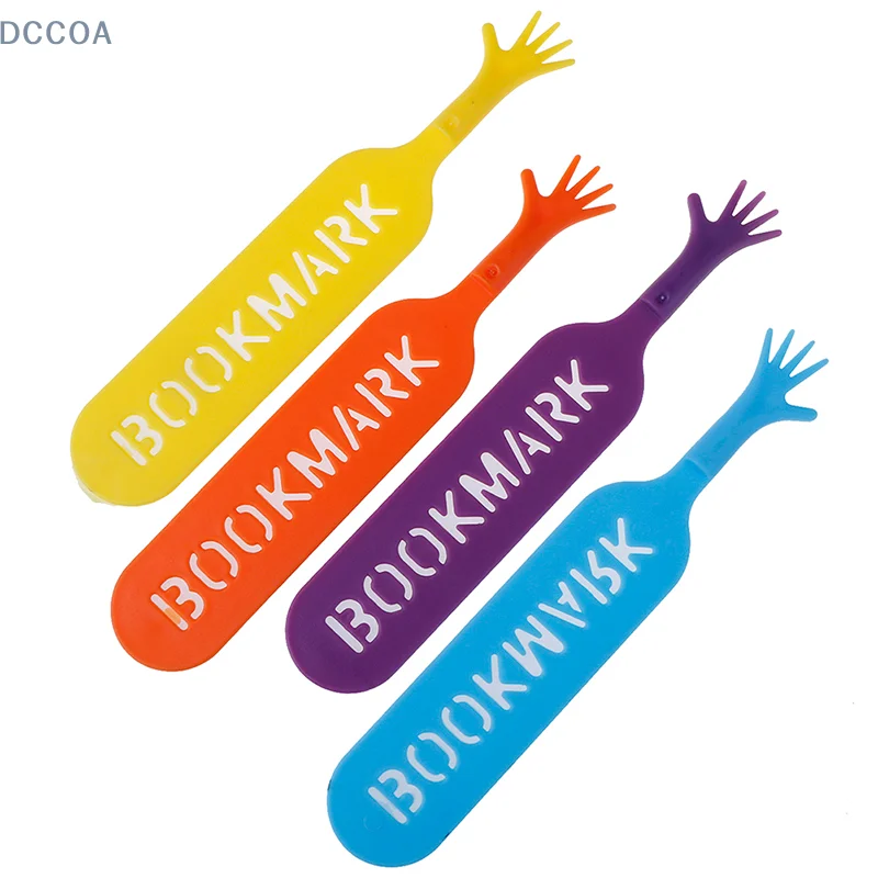 4 pcs/set Colorful Plastic Bookmarks Set Creative Gift Children Stationery