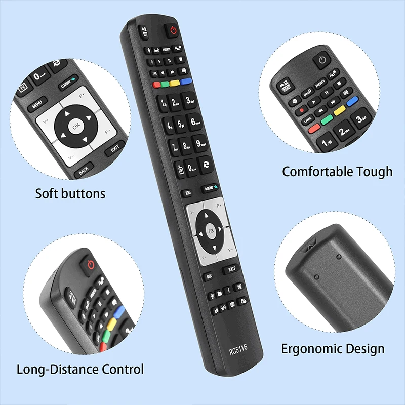 RC5116 Remote Control For Finlux TV 16FLD910L 19WFLD760 22F6030D 26FL745 26FL745T 26FL760P 26FLD745 32FLD845H 32FLD882H 46FLHY88