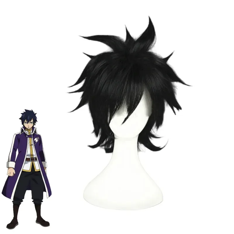 CyAnime الجنية الذيل رمادي Fullbuster تأثيري حلي الأرجواني معطف طويل تي شيرت زي قتال موحد شعر مستعار الكبار رجل هالوين كرنفال البدلة