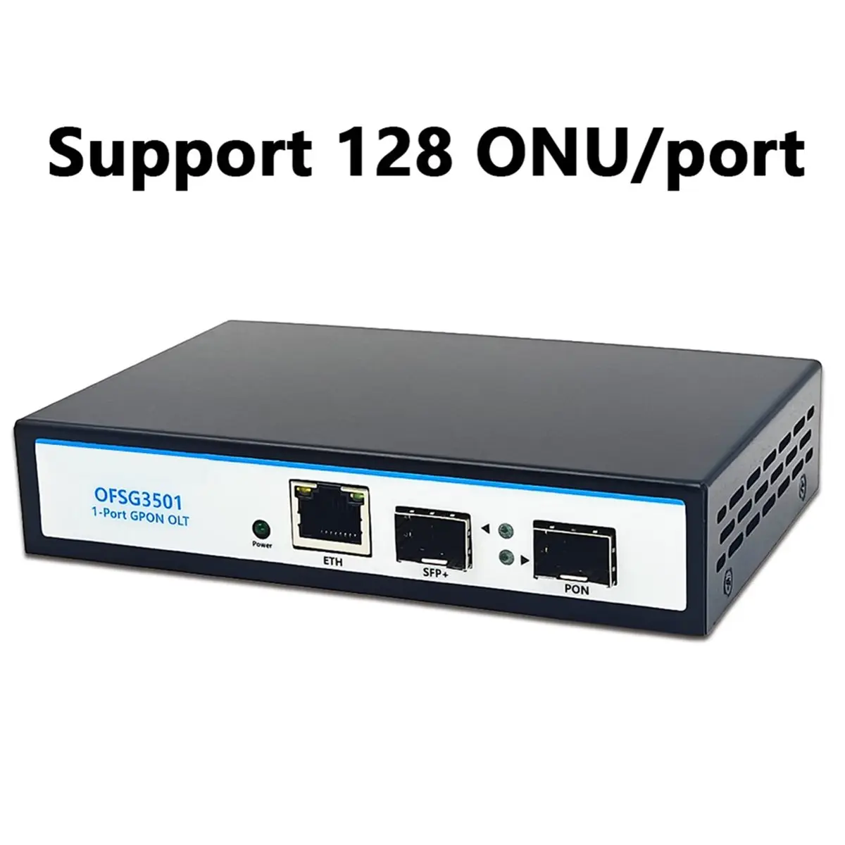 ABGN Mini GPON OLT 1PON VLAN 10G 1 Port Uplink 12V 2A DC Support 128 ONU POE Power Supply 9DB
