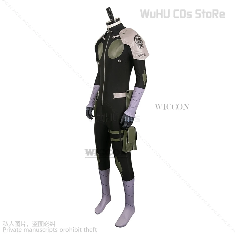 Kaiju Anime Game Cosplay Costume Clothes Uniform Cosplay Battle Dress Jumpsuit Team Uniform Halloween Party Unisex Set wig No.8