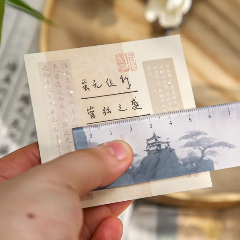 Multifunction 15cm Straight Ruler Creative Acrylic Math Drawing Ruler Dividing Ruler Stationery