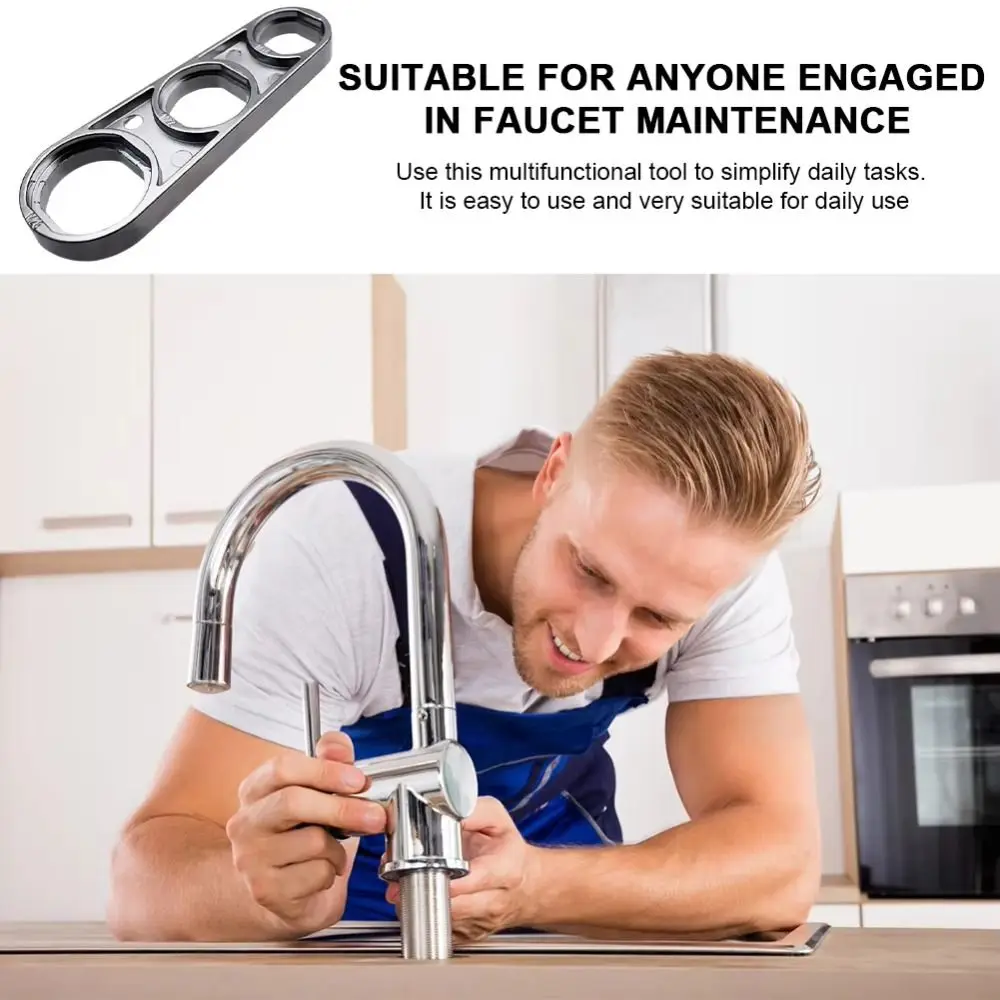 Repair Faucet Aerator Wrench Universal Replacement Adjusting Faucet Wrench Compact Multifunctional Faucet Nozzle Filter Bathroom