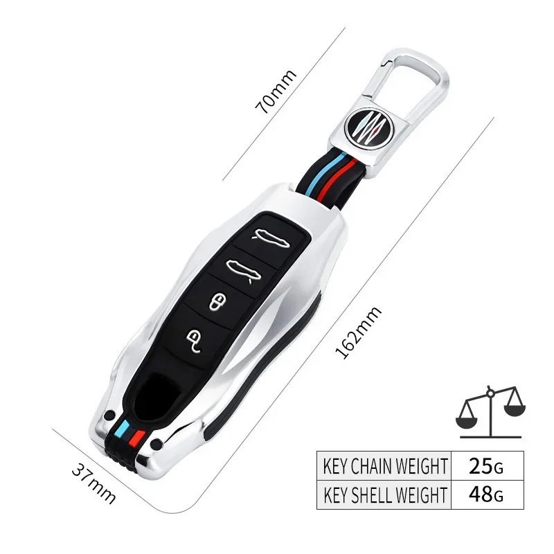 Funda de aleación de Zinc para llave de coche, accesorio para Porsche Cayenne 958, 911, lepin 996, macan panamera 997, 944, 924, 987, 987, gt3 cayman 987