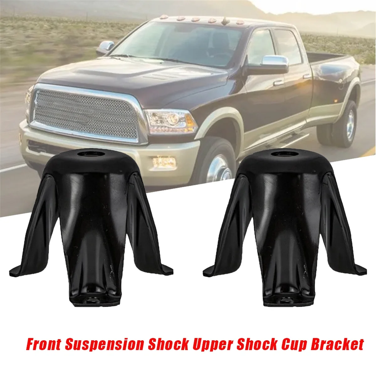 2Pcs Car Front Suspension Shock Brackets Set 68194635AA for Dodge Ram 2500 3500 1994-2023 Upper Shock Cup Bracket