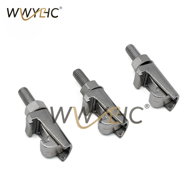 304 Stainless Steel ISO Double Claw Clamp - M8/M10/M12 Groove Hook High-Seal Chemical-Resistant Vacuum Flange Semicon Pharma
