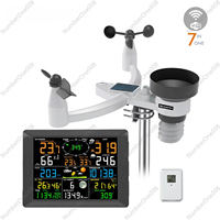Professional WiFi weather station | 7 in 1 outdoor wind speed/multi-channel temperature and humidity monitoring