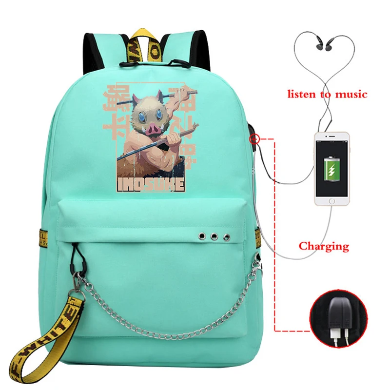 2022 Demon Slayer Anime borse da viaggio Harajuku eco-friendly adolescenti borse da scuola Unisex per bambini Demon Slayer borse sportive