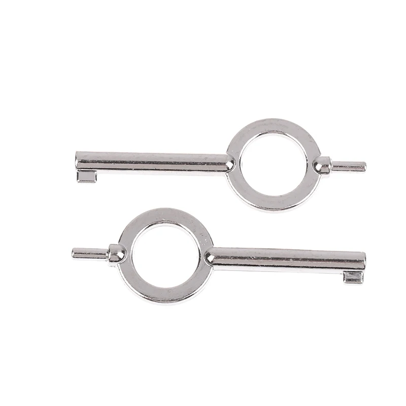 Standard Issue Hand Cuffs Keys 2pcs American Style Universal Flat Key Blank Special Key Handcuff Lock Hardware