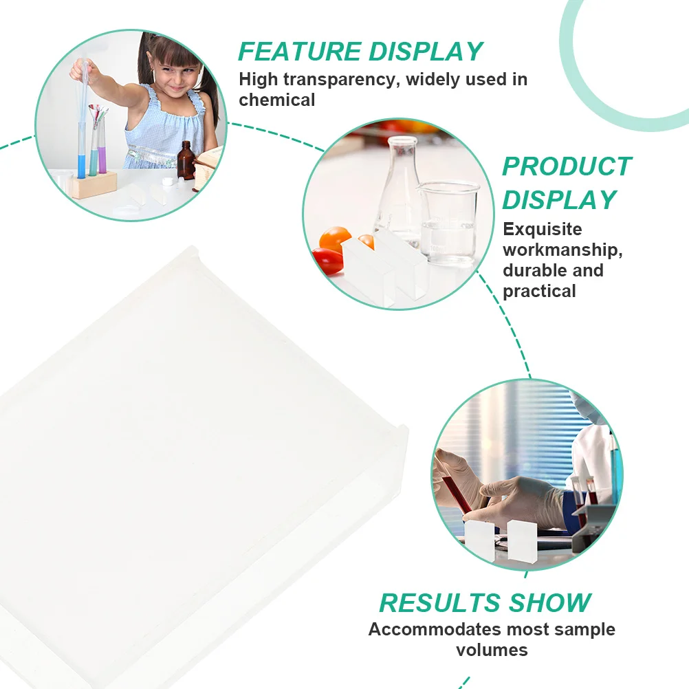 

Labs Glass Cuvette 50mm Spectrophotometry Specimen Accurate Reading Standard Sample Tool