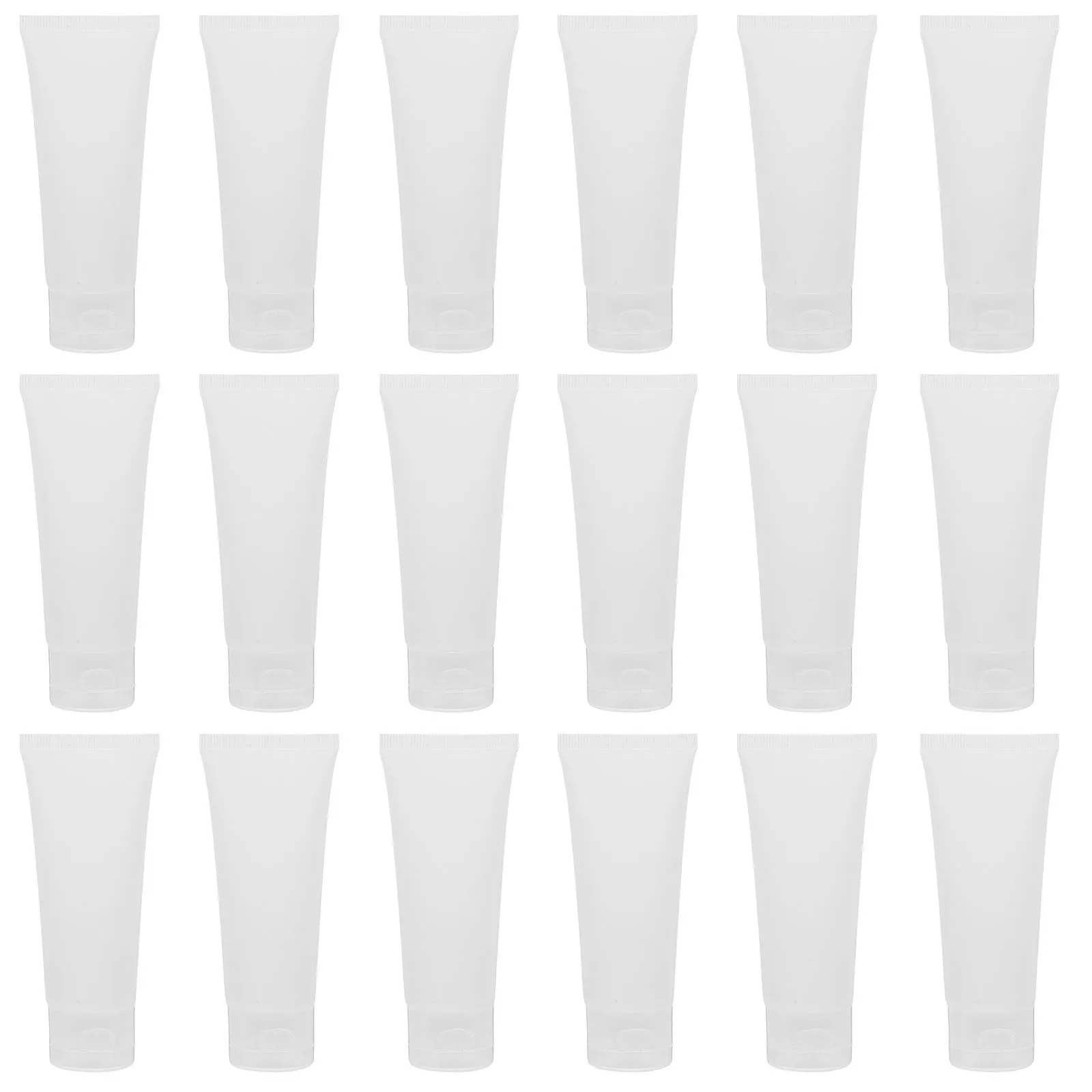 

20pcs Refillable Travel Tubes Portable Empty Cream Tubes For Lotion Hand Cream Shampoo Reusable Squeeze Bottles