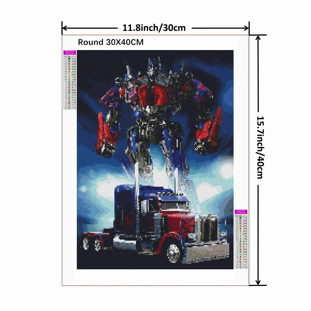 Transformers Car Movie Pattern Diamond Painting punto croce 5D fai da te Art Puzzle mosaico ricamo Garden Decor Set regalo per bambini