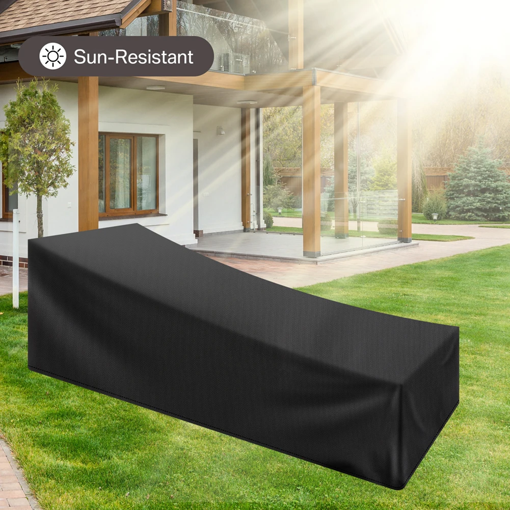Chaise Lounge Cover Waterproof Lounge Chair Recliner Protective Cover for Outdoor Courtyard Garden Patio
