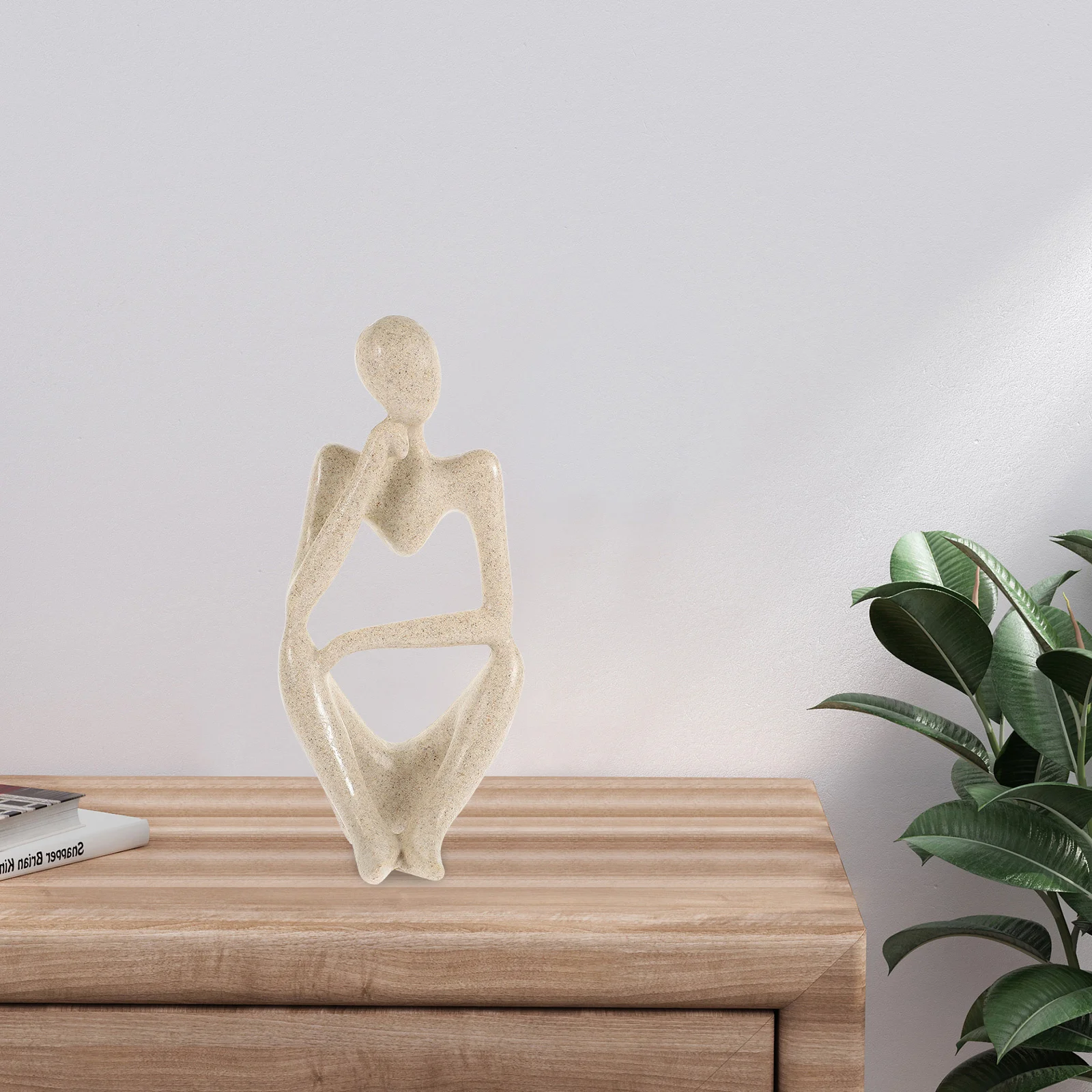 

Resin Thinker Sculpture Abstract Modern Minimalist Decor for Office Desktop Living Room Art Accent Thinker Abstract Sculpture