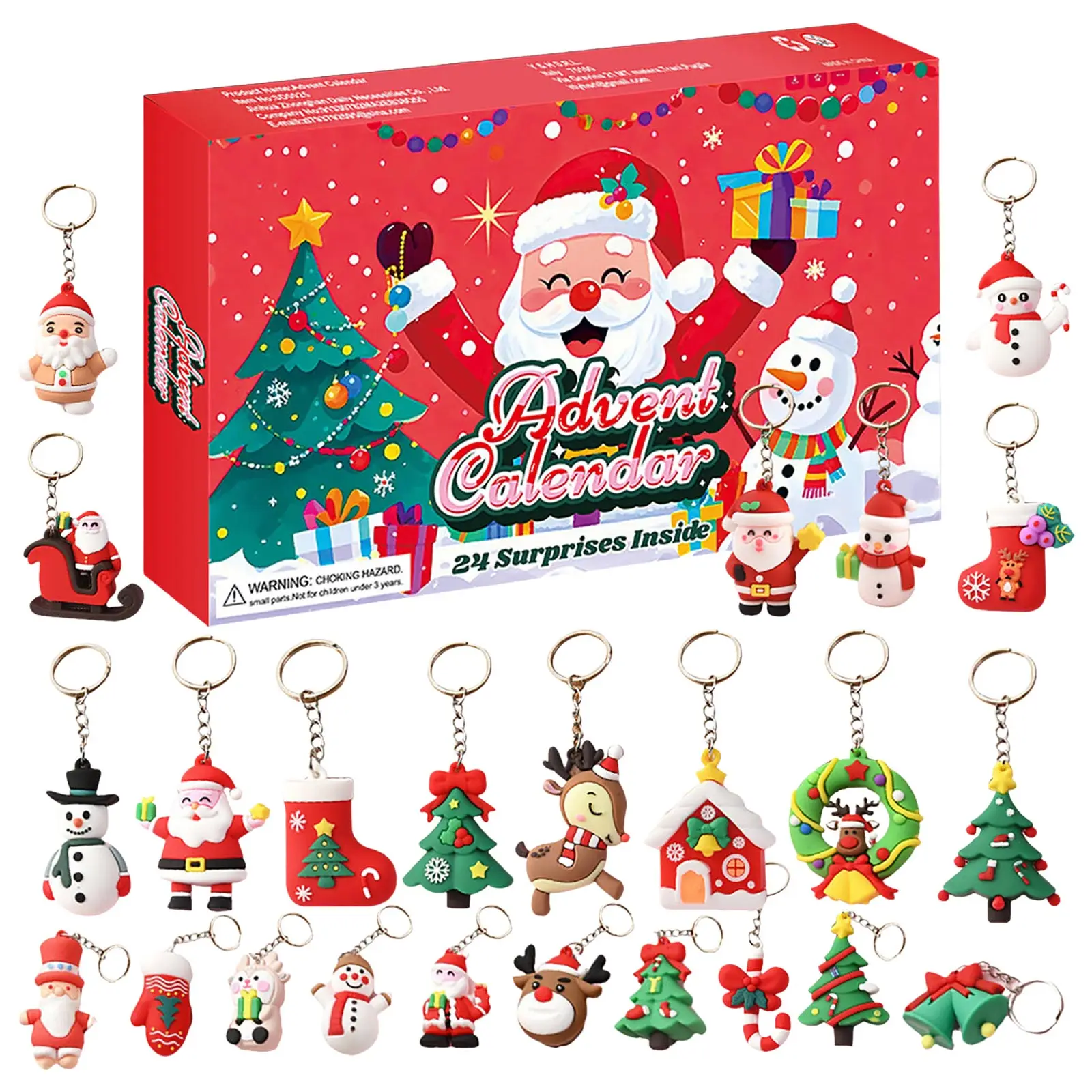 Kitchen Timers Manual Christmas Advent Calendar 2025 24 Days Countdown Calendar With Keychain Or Car Hour Glass with Sand Kids