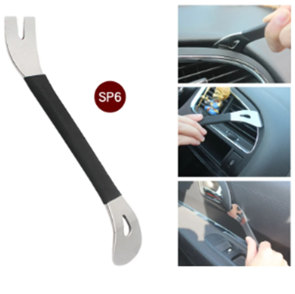 Stainless Steel Car Audio Pry Bar Non-slip Handle Auto Interior Trim Removal Tool for Car Wrap Vinyl Film Installation