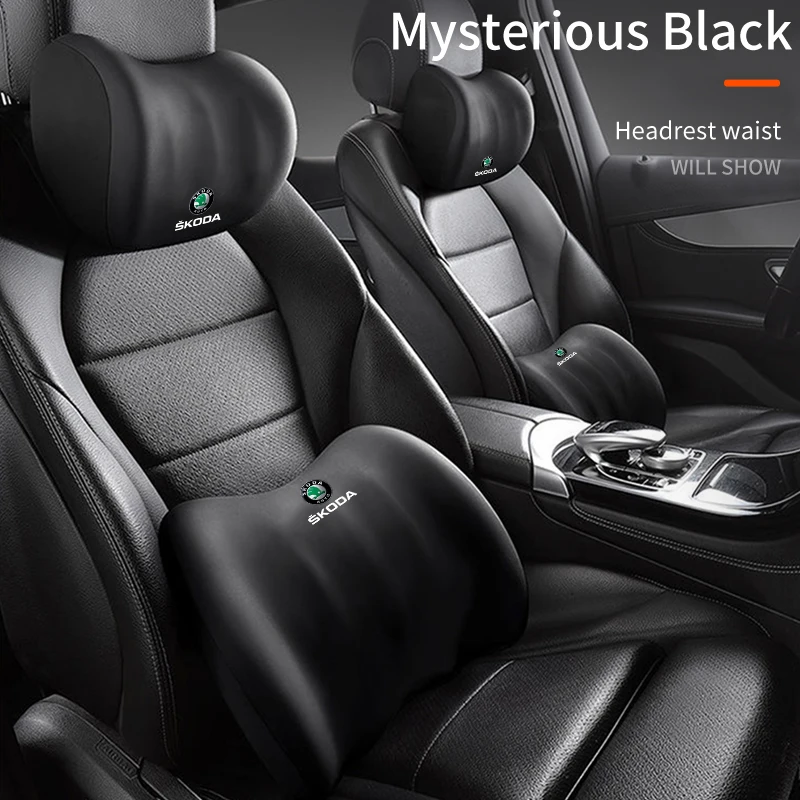 Car Accessories Headrest U-shaped Neck Pillow Lumbar Support For Skoda Octavia Rapid Kodiaq Karoq Fabia Kamiq Superb Derivative