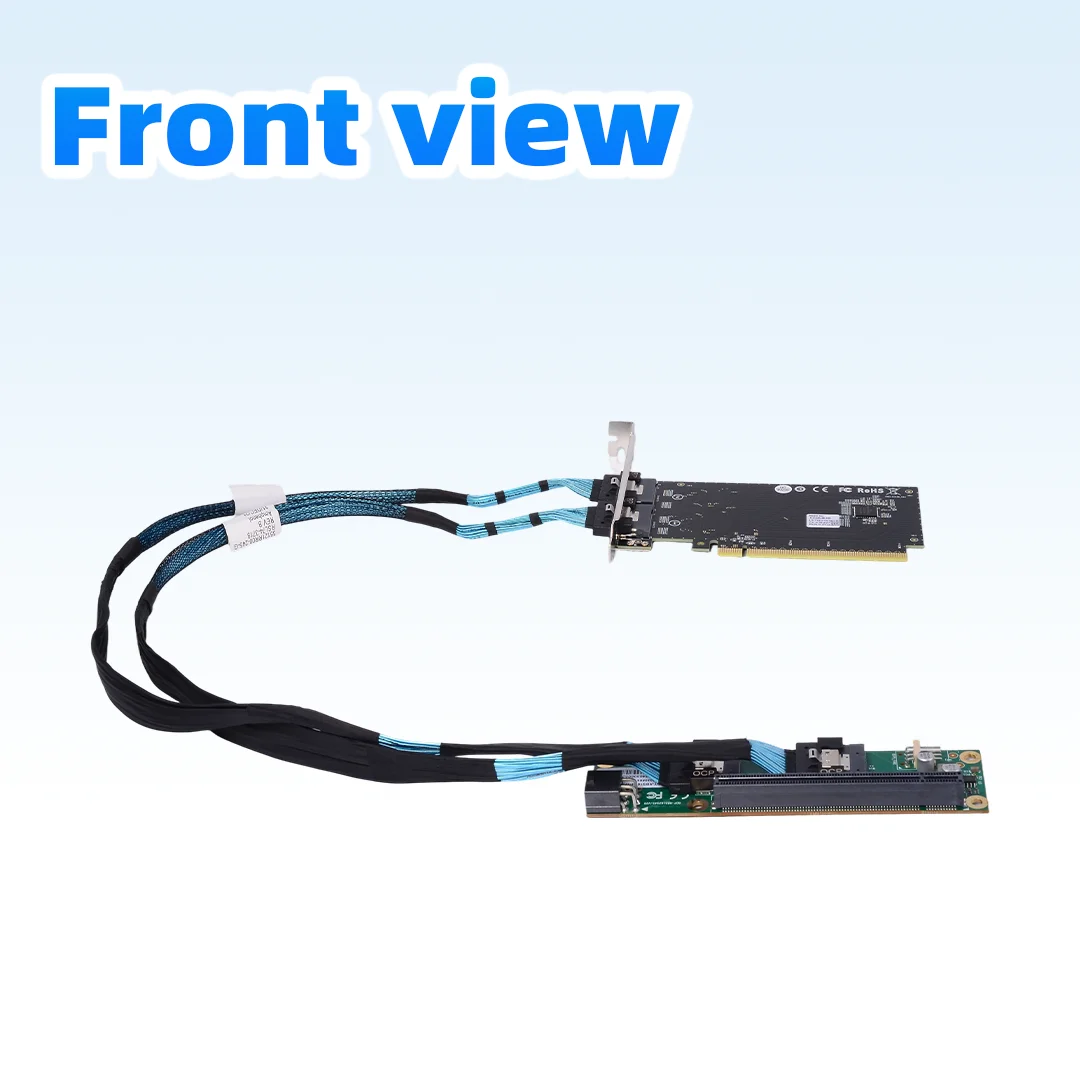 External 2U PCIE 4.0 Adapter Card +  Sff-8654 Riser Cable + 4.0 Backplane Kit for Gaming Graphics Cards GPU Expansion eGPU