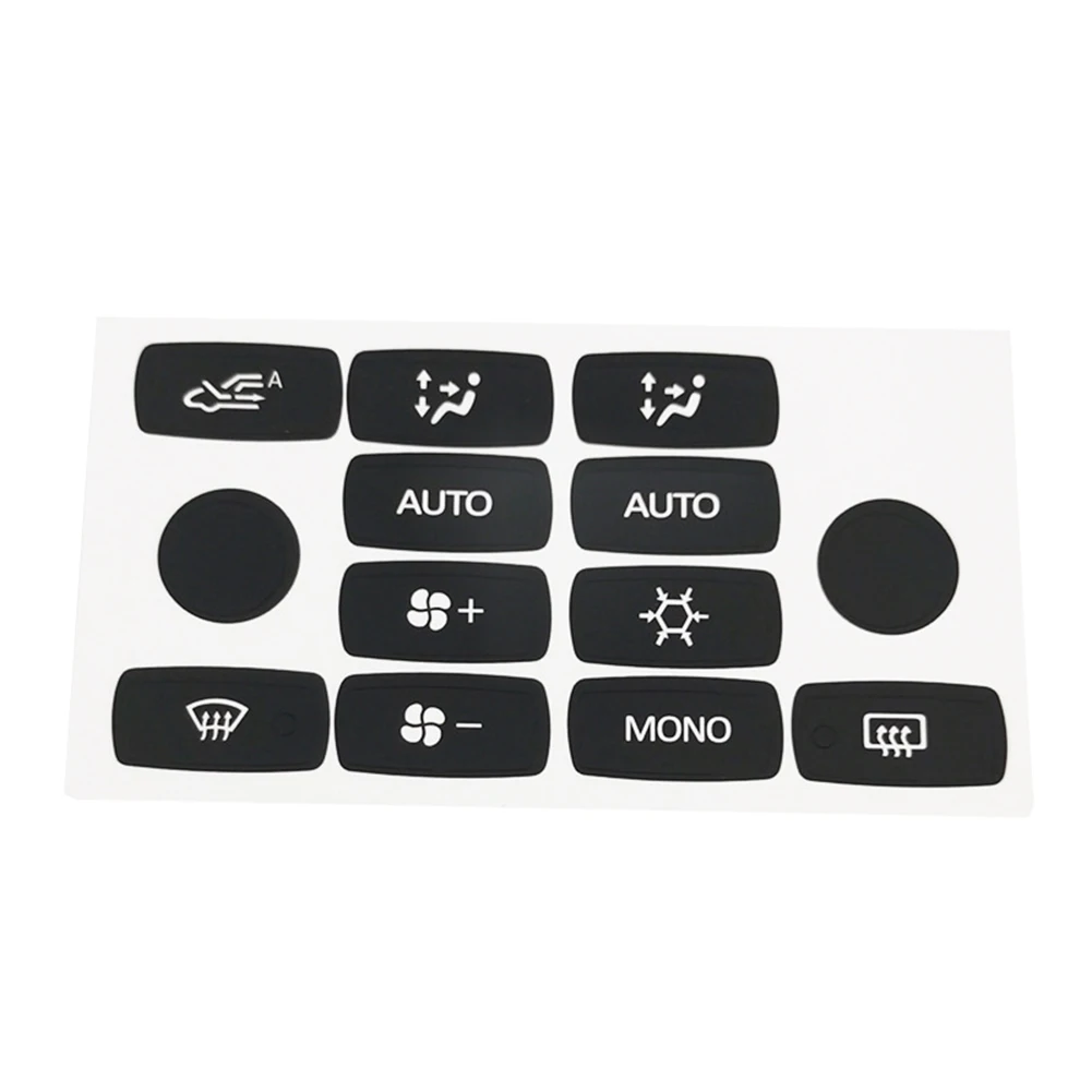 

Car Button Stickers Clima Panel Stickers White Lettering High Universality Fitment Push Button Repair Car Interior Enhancement