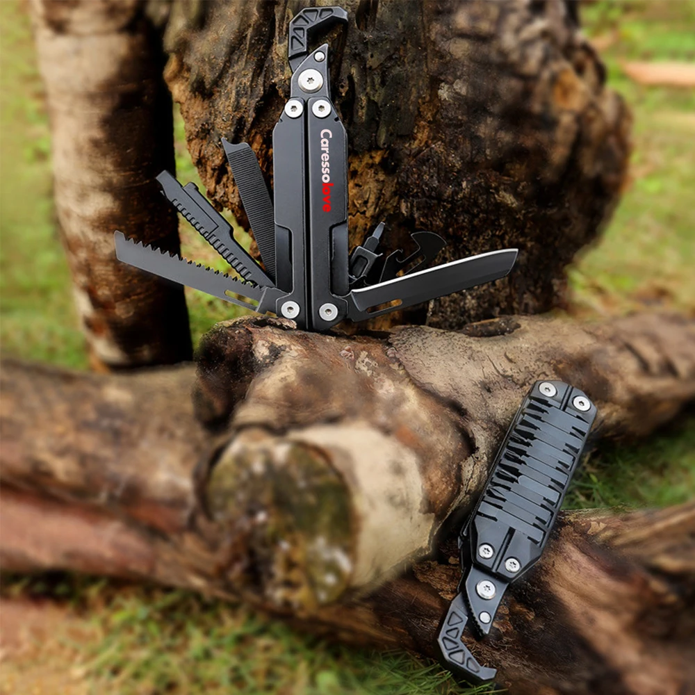 16-in-1 Multi Tool Folding Knife 420 Steel Multitool Wrench Screwdriver Combination Tools Perfect Multi-Tool for Survival