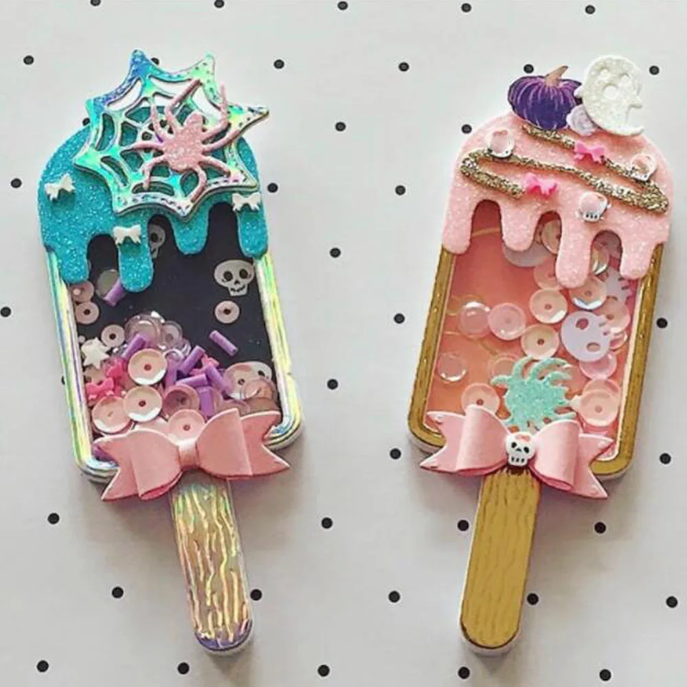 Ice Cream Popsicle Touch hand Easter egg tray Moon Metal Cutting Dies Scrapbooking Album Embossing Card DIY Craft Template Mold
