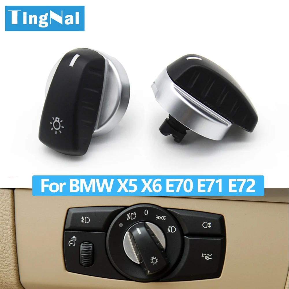 Car Head Lamp Headlight Rotary Switch Knob Button For BMW X5 X6 E70 E71 E72 2007-2013