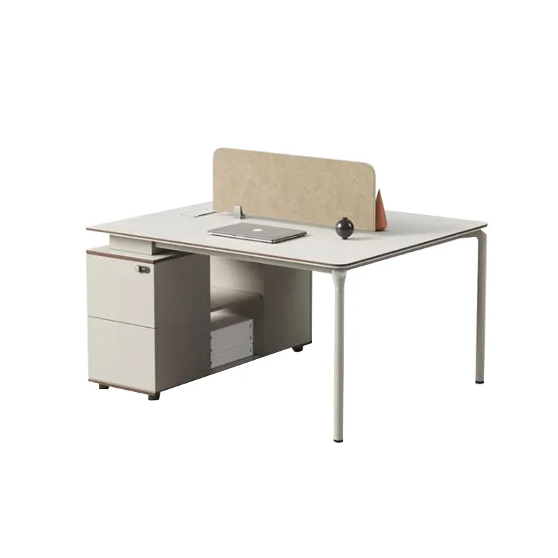 

Staff desk, simple and modern, office station, screen