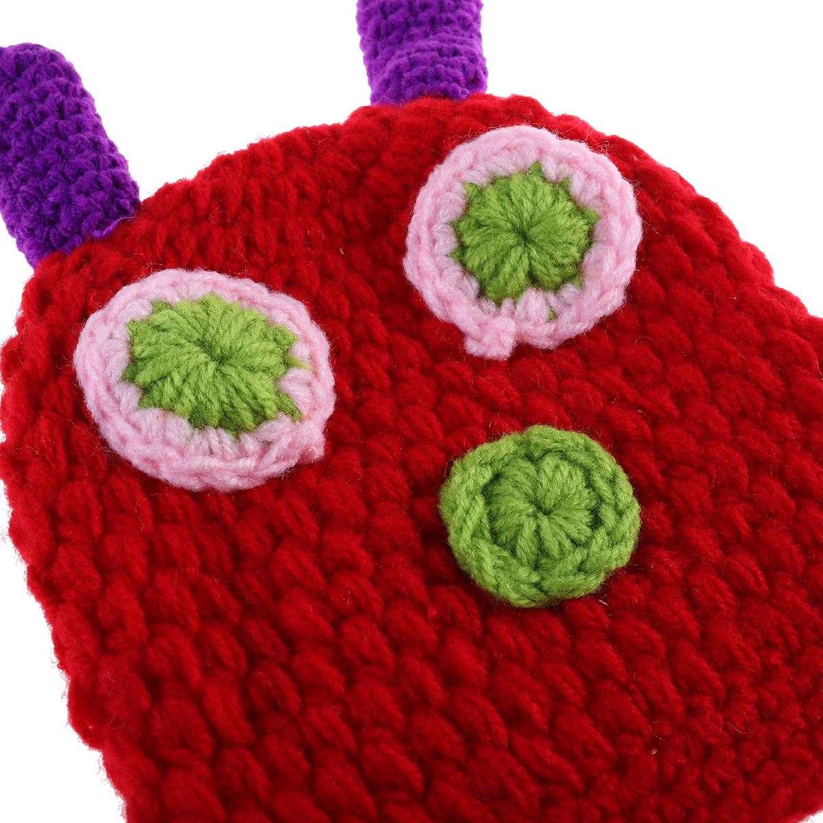 للجنسين كاتربيلر نمط اليدوية قبعة كروشيه الملابس 3-6 أشهر الطفل الوليد صور الدعائم حفلة عيد ميلاد هدية الطفل صور الدعائم