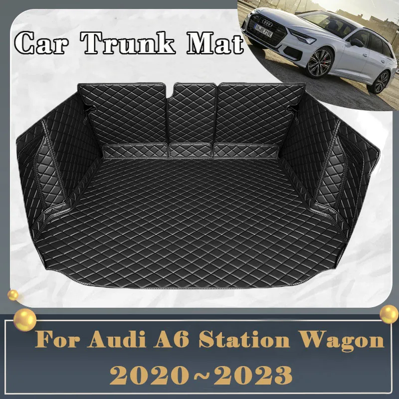 Car Trunk Mat For Audi A6 Station Wagon Avant 2020~2023 Dirt-resistant Fully Surrounded Trunk Mat Rear Cargo Tray Car Accessorie